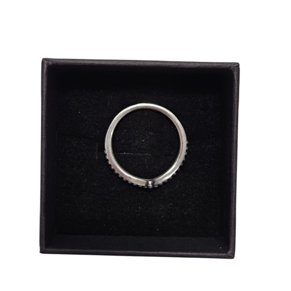 Pandora Chevron Stacking Ring Size 56 US 7.5 Sterling Silver - Picture 3 of 5